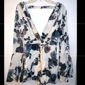 white floral jumpsuit